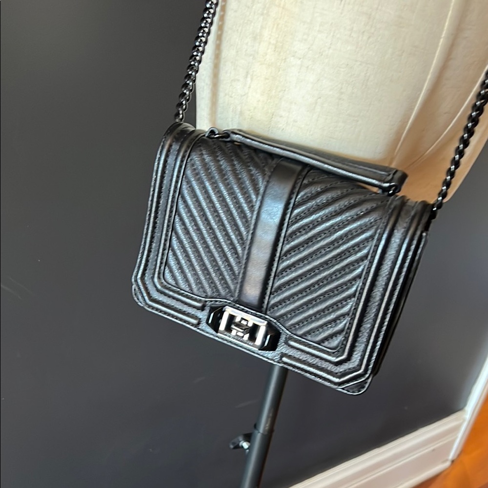 Rebecca Minkoff Black Quilted Chain Bag